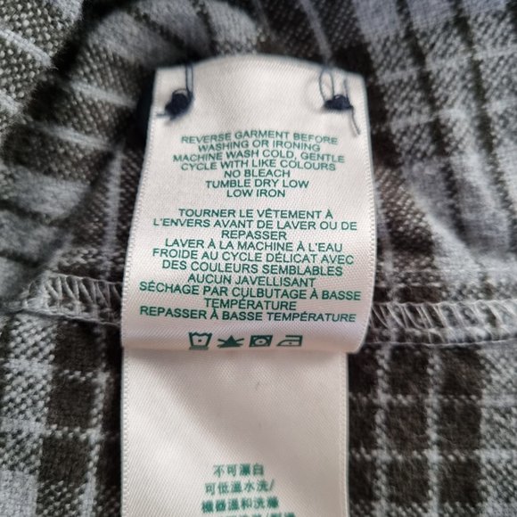 Roots Men's Brushed Cotton Plaid Long Sleeve Shirt Size XL - Picture 9 of 10